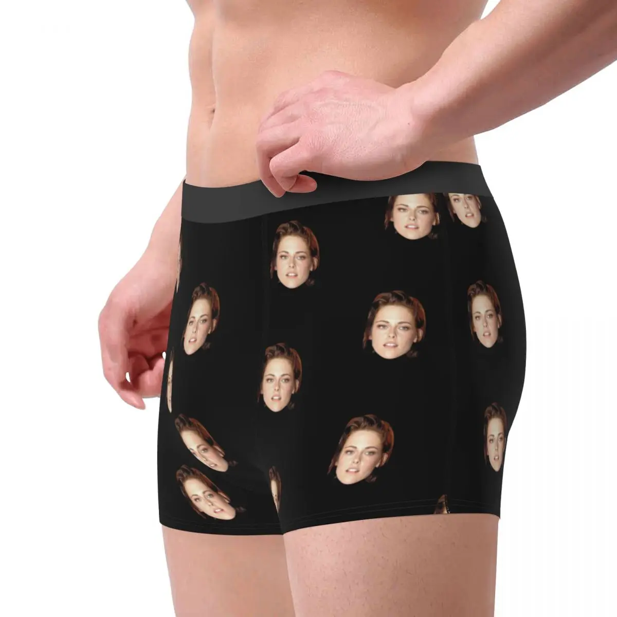 Kristen Stewart Heren Ondergoed Boxer Briefs Shorts Slipje Grappige ademende onderbroek voor mannen Plus Size