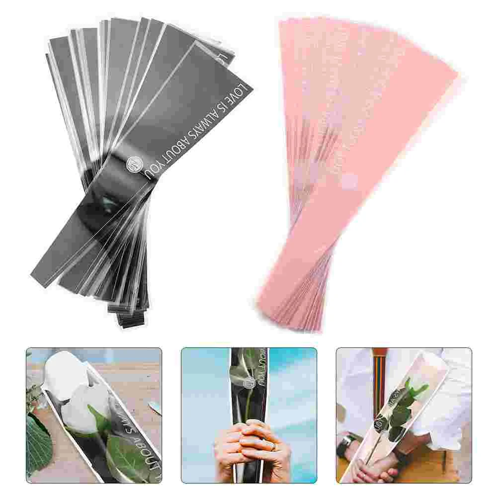 

100 Pcs Single Bouquet Package Flower Wrapping Paper Sleeve Florist Wraps Packaging Bags Cover Rose Packing