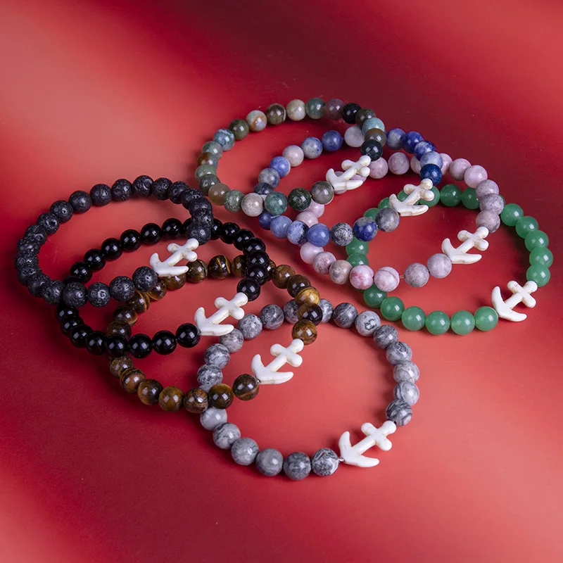 

Браслет из натуральных бусин, браслет из камня, браслет из бисера, обсидиан, флюорит, кварц, яшма, целебные бусины, браслеты для женщин и мужчин, эластичные украшения для йоги