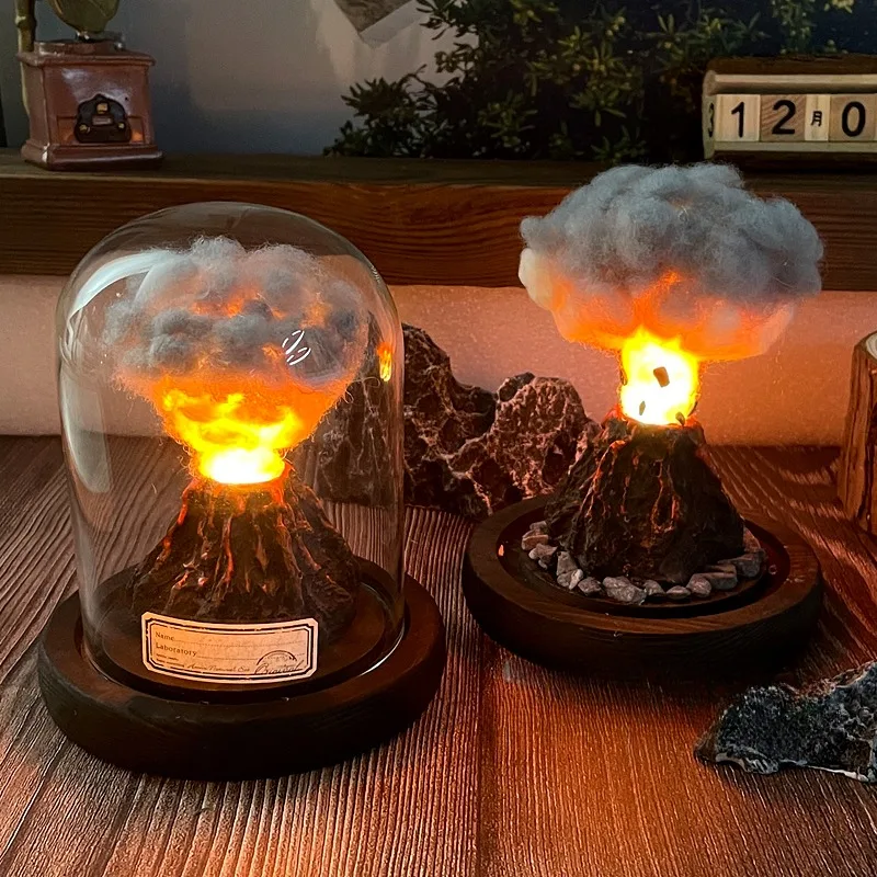 DIY volcano eruption volcano lamp home decoration cyberpunk desktop ornament creative gift