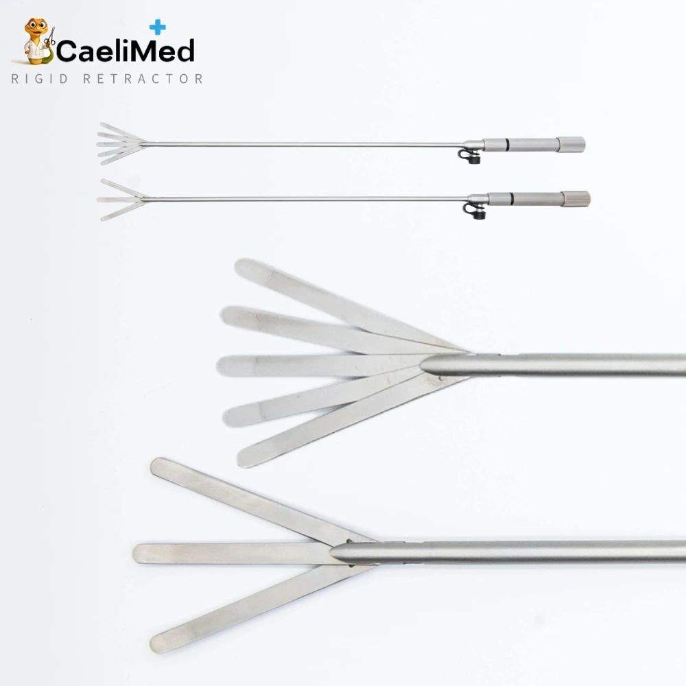 Écarteur laparoscopique réutilisable à 3/5 lames en acier inoxydable, extensible, pour chirurgie laparoscopique, usage vétérinaire