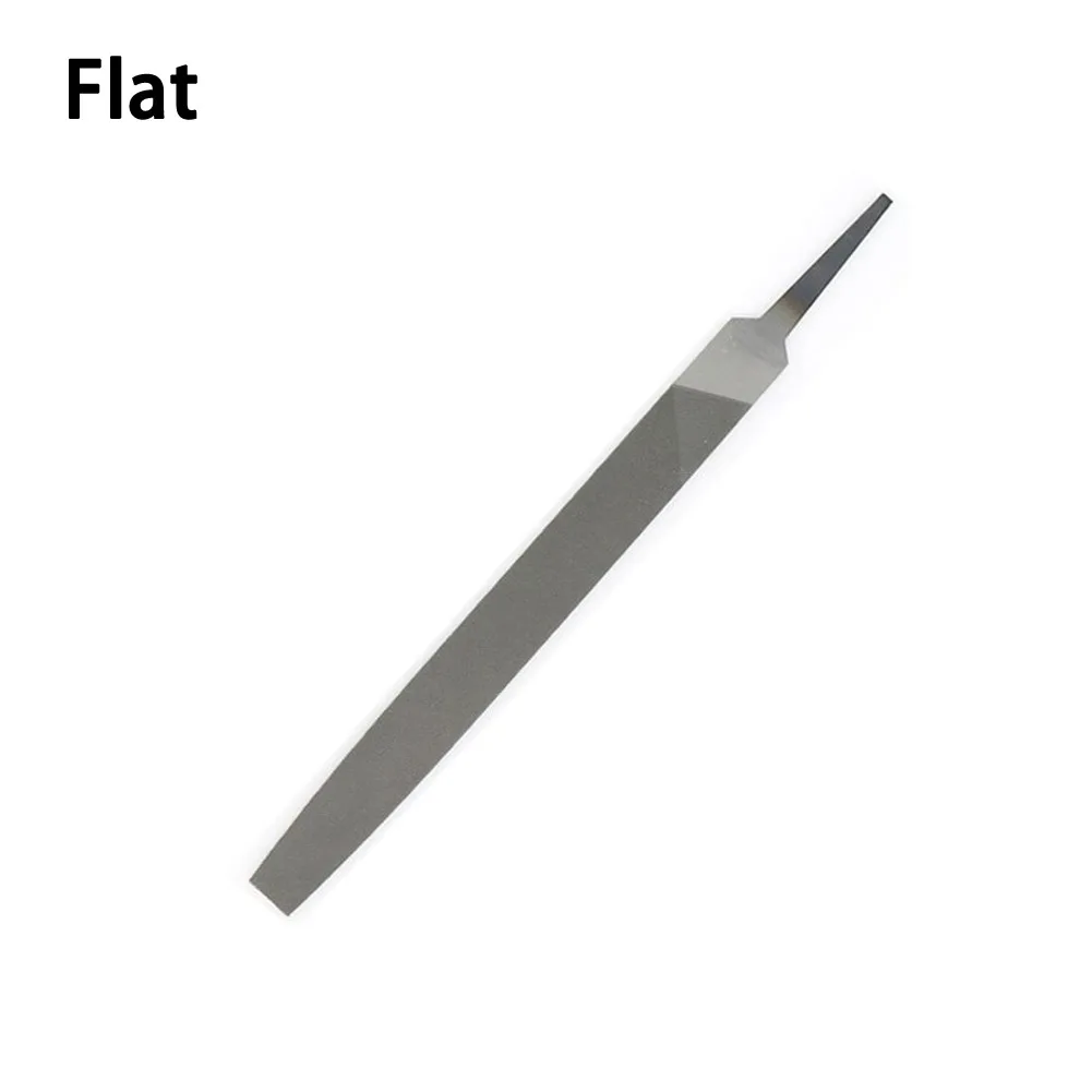 1pc 6 Inch 150mm Steel Files Without Handle Round Half-Round Triangular Square Flat Cut Design Metal Woodworking Hand Files