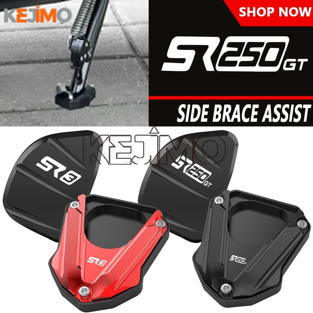 

2026 Motorcycle Accessories Kickstand Foot Side Stand Enlarger Side Brace Assist FOR VOGE Voge SR250GT SR 3 SR3 2023 2024 2025
