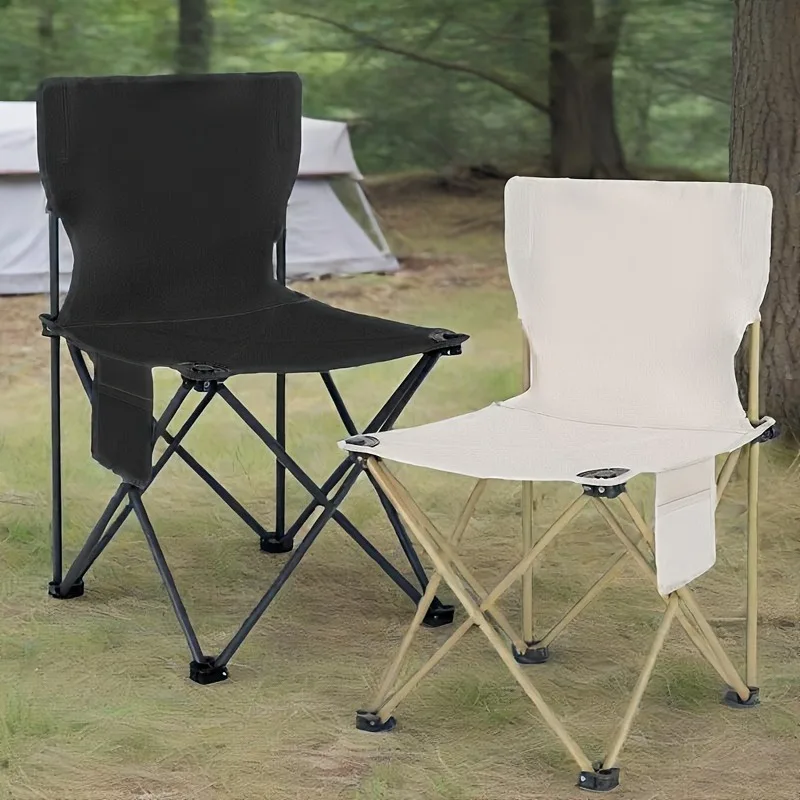 

Outdoor Portable Folding Chair with Carry Bag, Lightweight Sturdy Outdoor Fishing Chair for Camping, Beach, Travel, Picnic