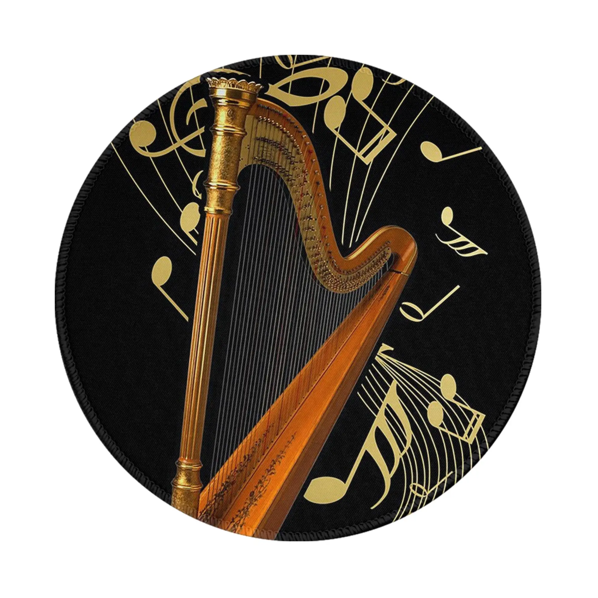 Harp And Music Note Art Mouse Pad Computer Keyboard Mouse Mat Gaming PC Laptop Desk Mat Office Accessories Table Mats
