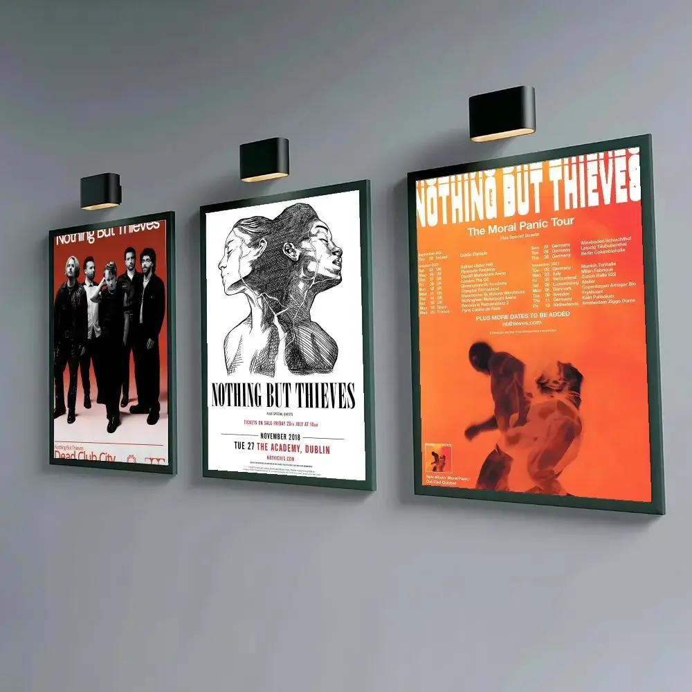 Rock Band N-Nothing But T-Thieves Poster Waterproof Peel & Stick Wall Sticker Self Adhesive Art Decor For Living Room Bedroom