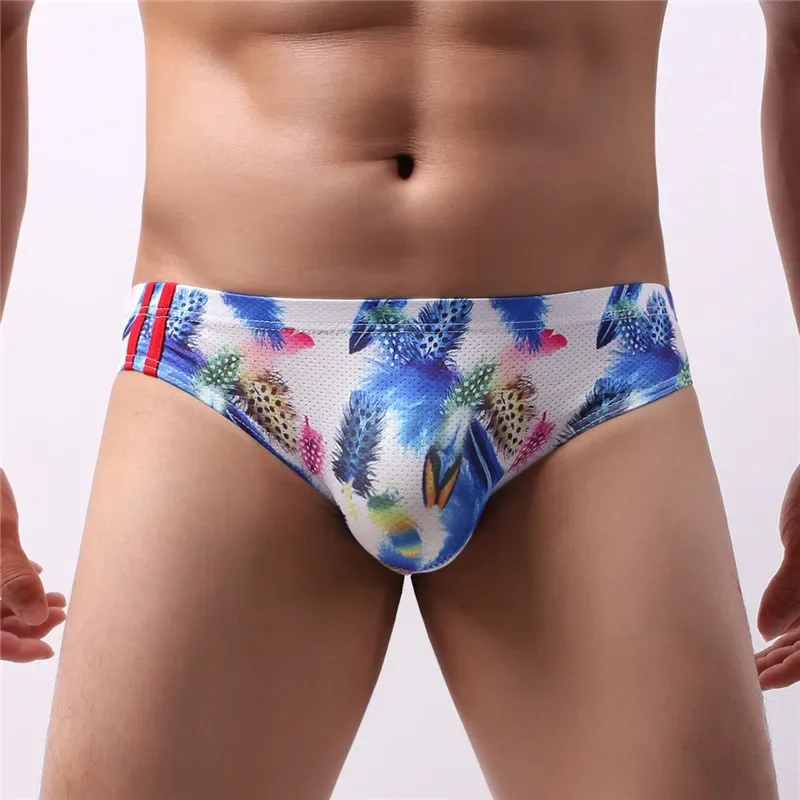 Men Briefs Print New Style Men\'s Underwear Briefs Sexy Jockstrap Men Underpants with Low Waist Comfortable Breathable Briefs