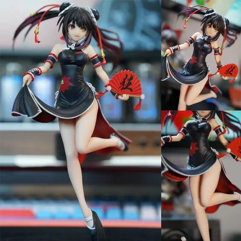 

Date a Live Tokisaki Kurumi Anime Figure 21cm Cheongsam Model Statue Collectible Ornament for Boys And Girls Desktop Decoration