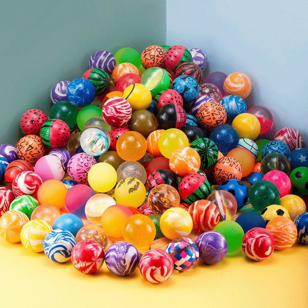 12개 실내외 재미있는 고무 점핑 볼 - 어린이용 탄력 점프 플로트 장난감 키즈 엔터테인먼트 선물 소품