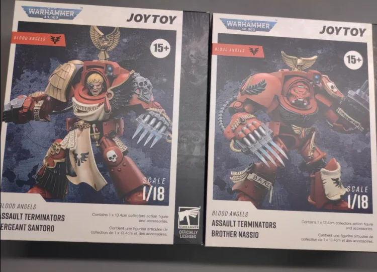 

【SF】JOYTOY 1/18 Фигурка Blood Angels Assault Terminators Sergeant Santoro Модель игрушки Подарки Коллекция украшений