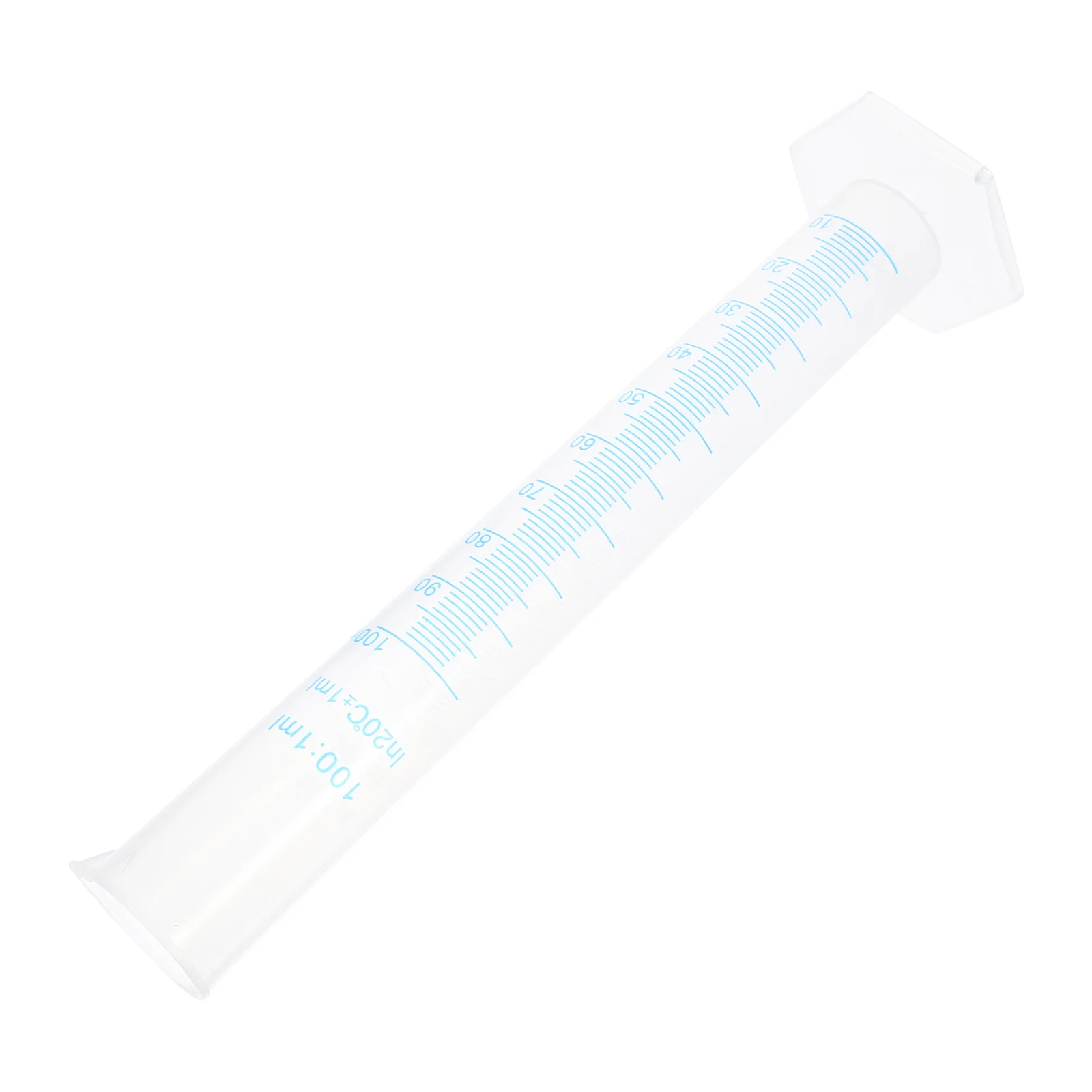 100 مللي أسطوانة قياس بلاستيكية شفافة للطعام PP سطح غير مبلل قياس دقيق مختبر اختبار أسطوانة قياس