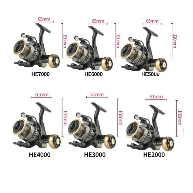 Okuma-Spinning Reel, Metal Ultra Light Fishing Reel, Fishing Tool, 2000-7000, Maximum Braking Force 12KG view 5