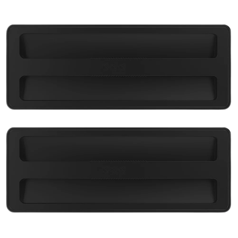 

2Pcs Toaster Cover Silicone 2 Slice Protective Lid Kitchen Appliance Top Cover Bread Machine Dirt Resistant Black