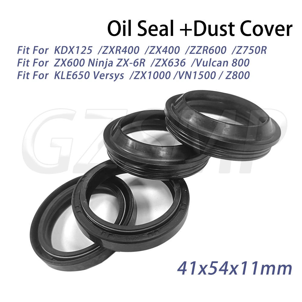 

Motorcycle Front Fork Oil Seal 41x54x11 Dust Seal fit For Kawasaki ZX600 Ninja ZX-6R ZX636 KLE650 ER6N VN800 VN1500