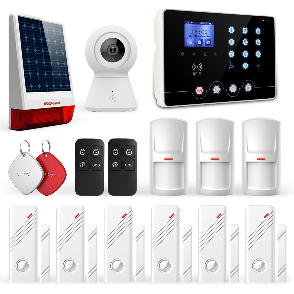 4g wifi smart home burglar alarmas inteligente hogar systems Tuya Smart life alarm system