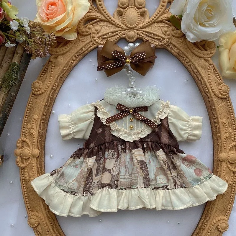 

Brown Dress 15CM 20CM 40CM Cotton Doll Clothes