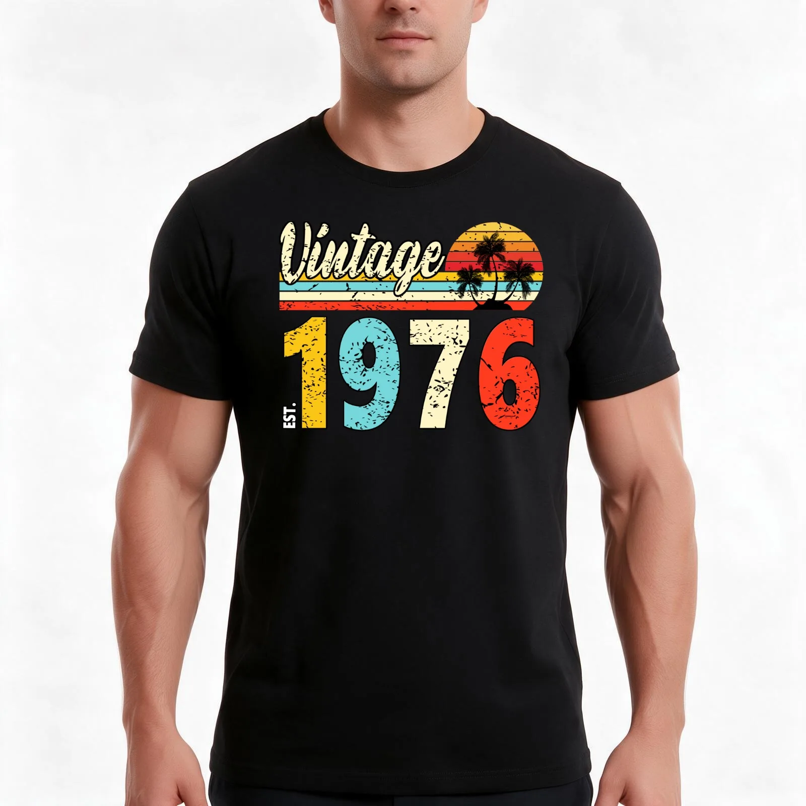 46 Year Old Vintage 1976 Limited Edition 46th Birthday - Retro Birthday 1976 T-Shirt, Summer Casual Cotton Tee, Unisex Men Women