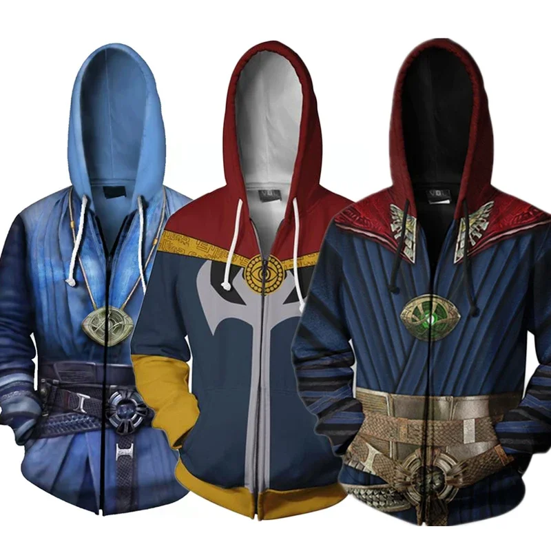 

New Movie&TV Doctor Strange Hoodies & Sweatshirts Cosplay Costume Large Size Men Women 3D Print Long Sleeve Hooded Sweatshirt