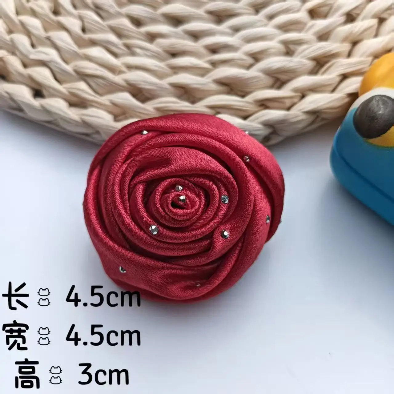 

500pcs Retro 3D Diamond Embroidered Net Rose DIY Hair Clip & Shoe/Flower Dress Fitting Hair Accessory Bulk Wholesale