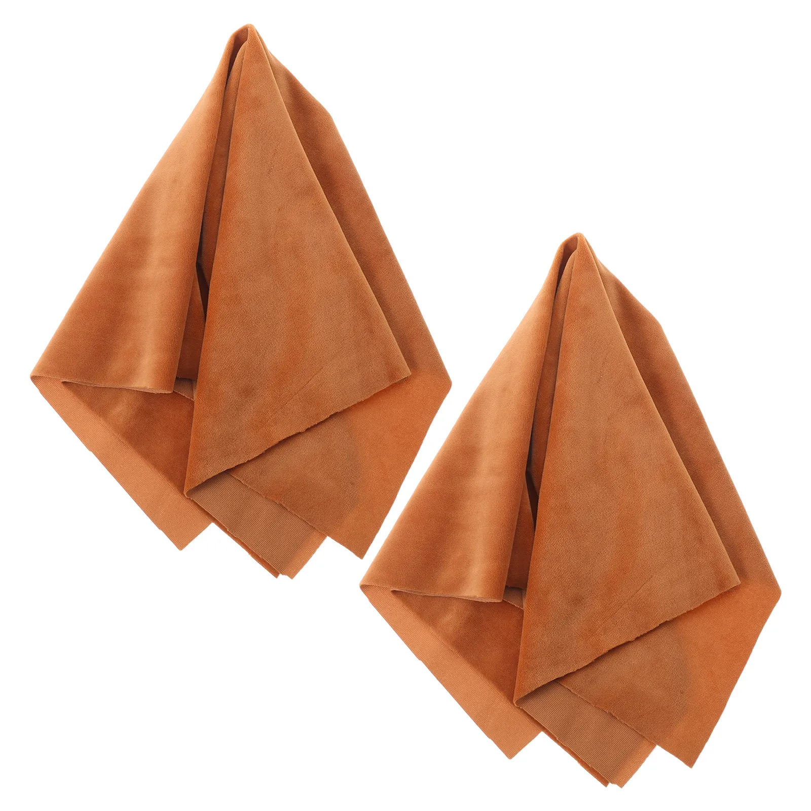 2Pcs Soft Short Pile Cotton Sewing Fabric Brown Material for DIY Handmade Stuffed Animal Skin Craft Art Supply Projects