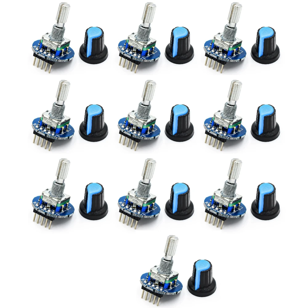 Drehgebermodul für Arduino Brick Sensor Development, runde Audio-rotierende Potentiometer-Knopfkappe EC11