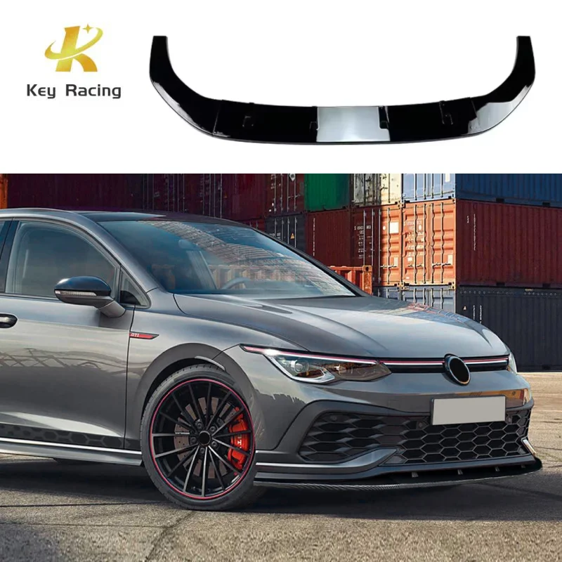 

Для Volkswagen Golf 8 MK8 GTI 2020-2024: передний сплиттер в стиле CS, защита переднего бампера, автомобильные аксессуары