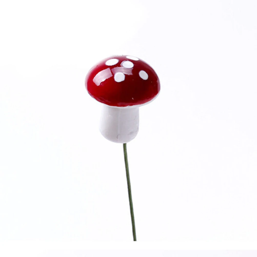 

Artificial Simulated Mushroom Christmas Ornament Micro Landscape Decoration Red Flower Pot Decorations
