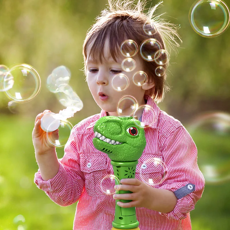 Jouet à bulles électrique pour enfants, Baguette à bulles, Machine à bulles de Nairobi Orn, Émission de lumière, Déterminer les dinosaures, Créatif, Extérieur, Cadeaux, Nouveau