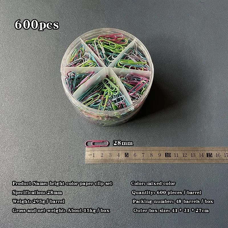 Colorful Metal Paper Clips Large Paperclips 28mm/33mm/50mm Paper Clip Set Office Supply Memo Clips