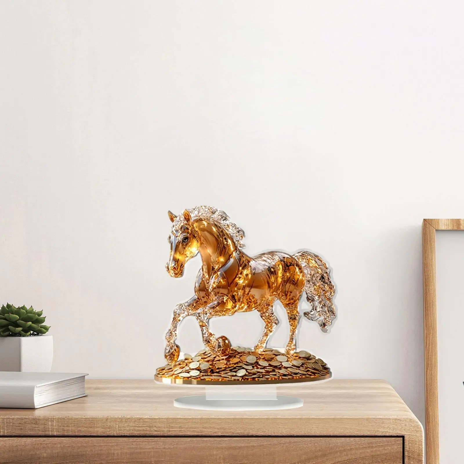 

Horse Shaped Acrylic Sign Artwork Decoration for Holiday Office Indoor
