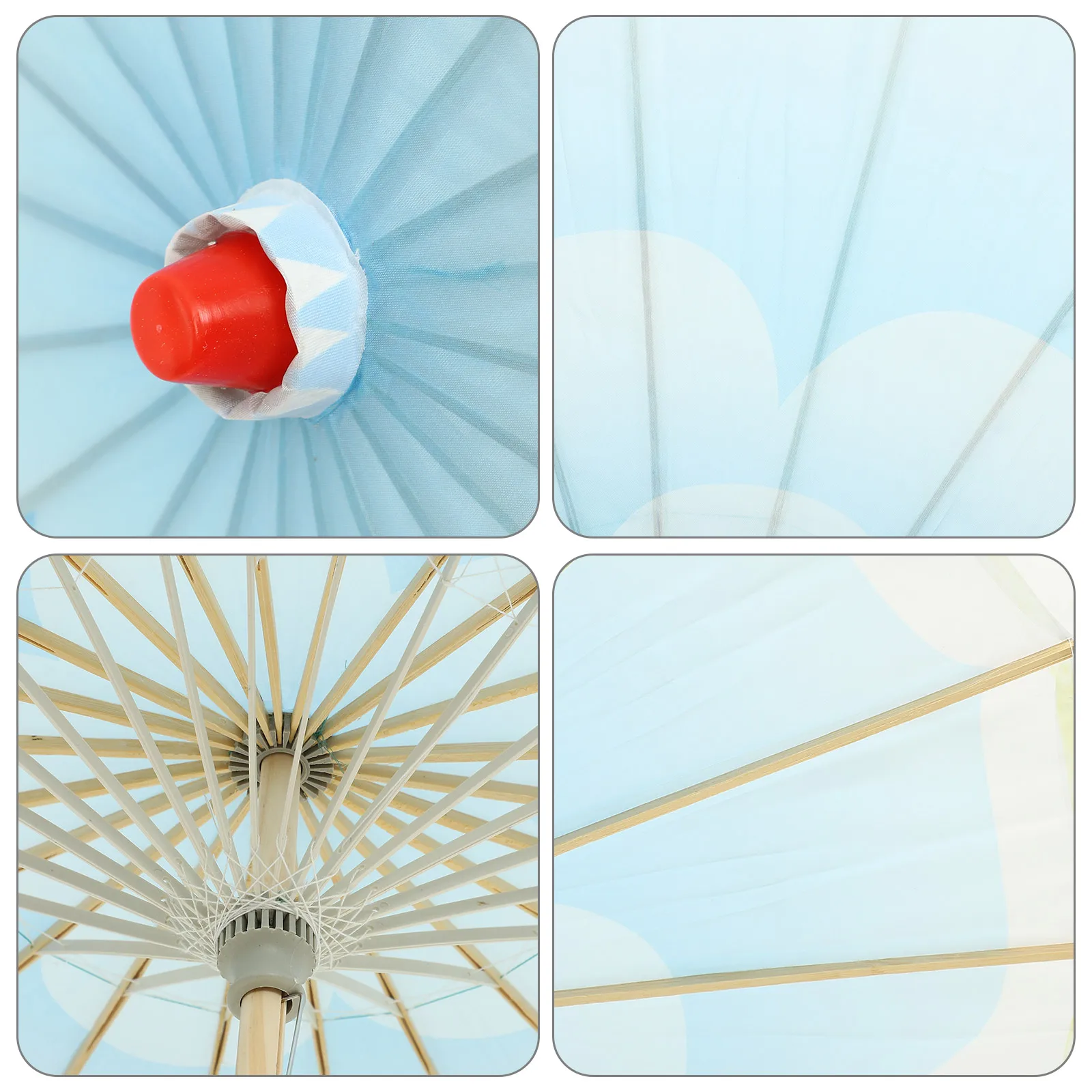 

Oil Paper Umbrella Handmade Rainproof Decorative Blue Chinese Prop Dance Silk Waterproof Durable Restaurant