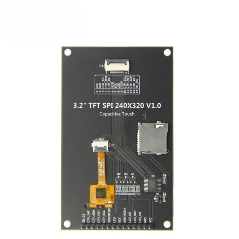 หน้าจอแสดงผลโมดูล TFT LCD ขนาด 3.2 นิ้ว 320×240 SPI พร้อมแผงสัมผัส ไดรเวอร์ IC ILI9341V