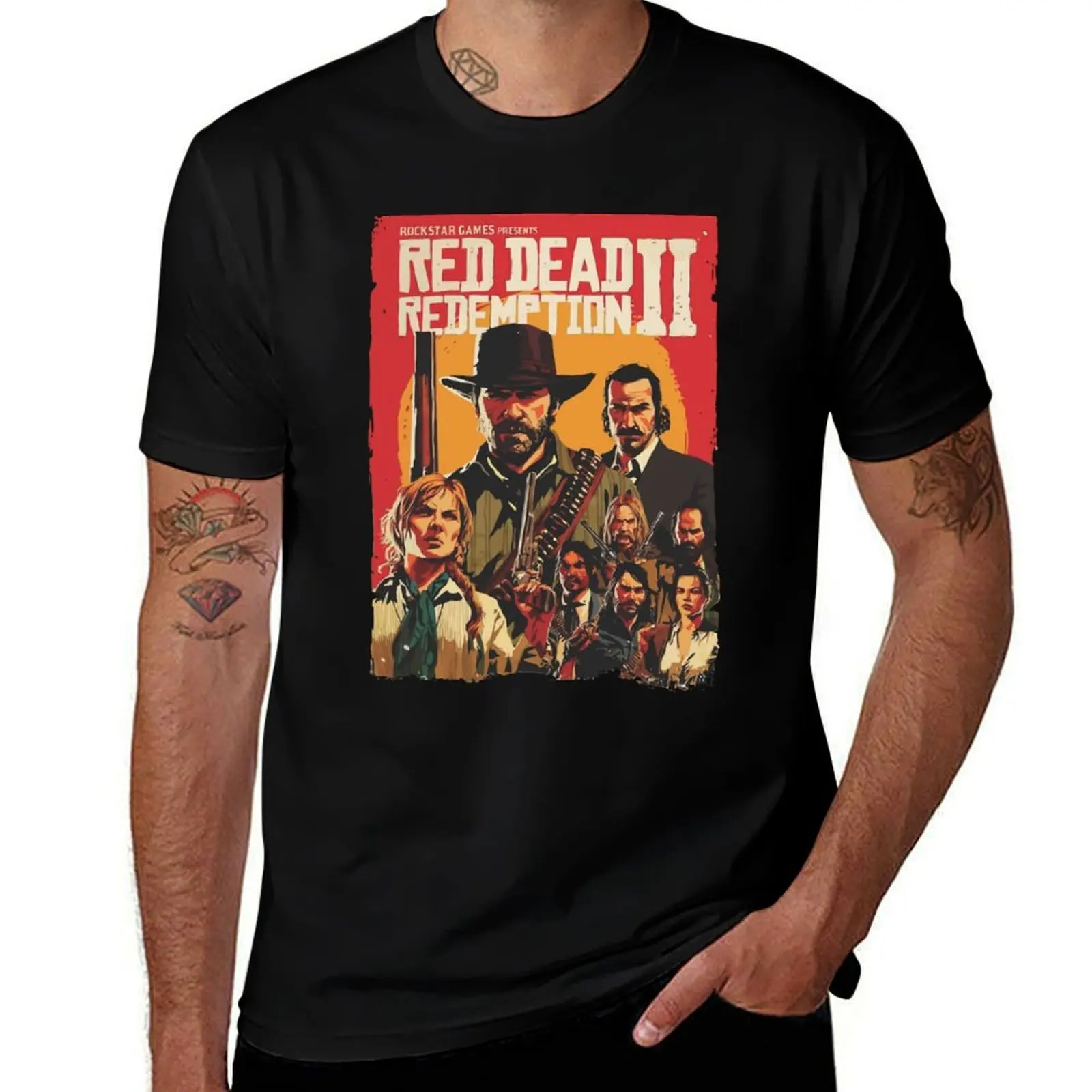 red-redemption T-Shirt Fashion Print Casual Short Sleeve T-Shirt