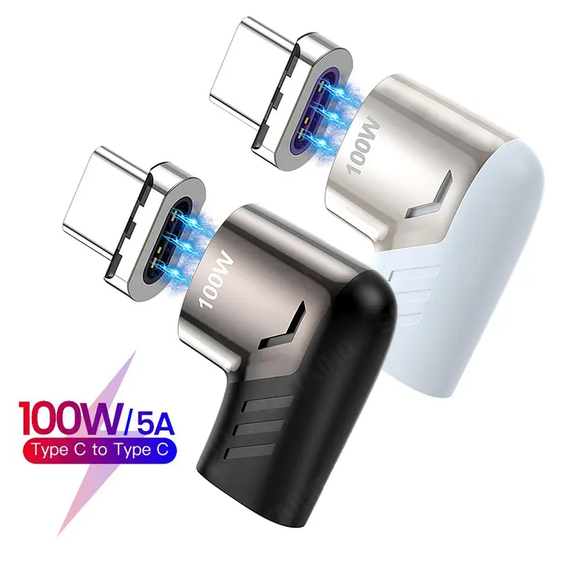 Adaptador magnético USB tipo C de carga rápida, convertidor magnético de 100W para Mackbook Pro, Samsung, Xiaomi