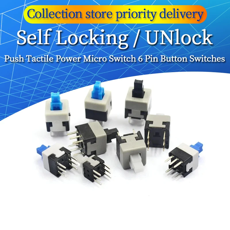 Mikro-Endschalter Set – 10 Stück, 5,8x5,8 Bis 8,5x8,5 Mm, 6-polig, Selbstschließend, Für Elektronik & Spielzeug