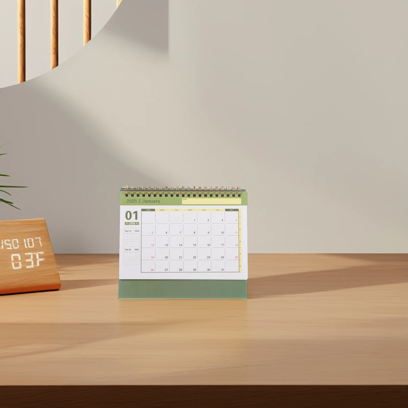 

English Version Desktop Calendar Stylish Reusable Standing Desk Calendar For Office Home Decor Daily Use 2024-2025