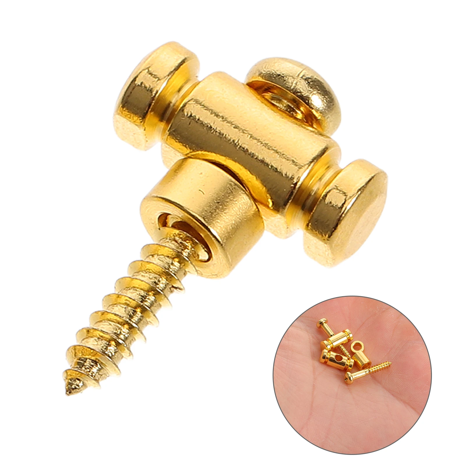 

1 Pair Brass Electric Guitar String Retainer Wood Finish Stable Tuning Roller String Tree Guitar Parts Accessories For Bass