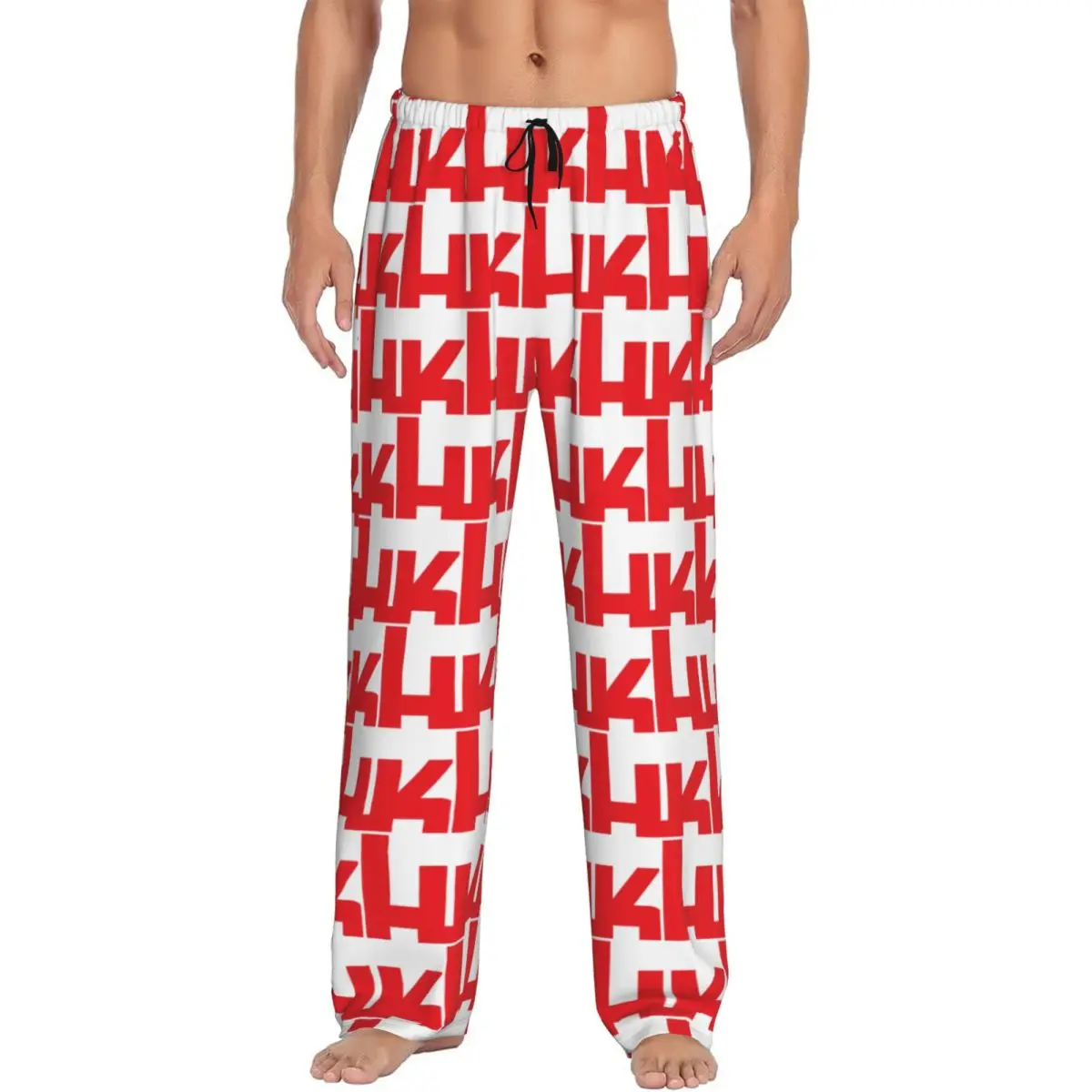 

Пижамные штаны с логотипом Heckler Koch Hk на заказ, мужская одежда для сна, штаны для сна с карманами