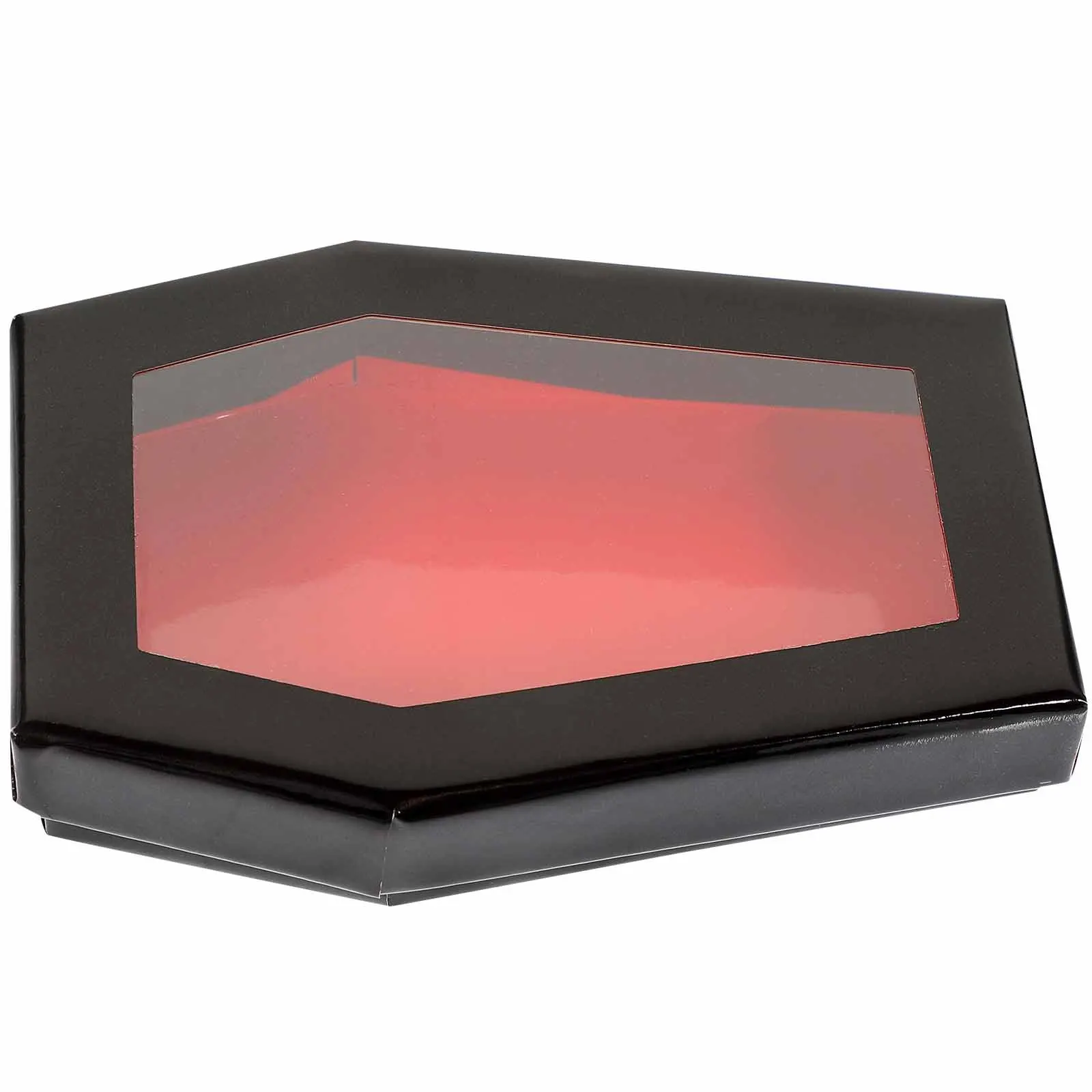 Doodskistvormige valse wimpers opbergdoos Herbruikbare waterdichte lichtgewicht PVC organisator Doodskistdozen voor traktaties