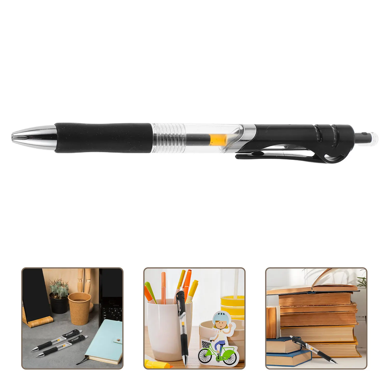 

50Pcs Black Quick Dry Neutral Pen 0.5mm Fine Tip Smooth Writing Comfortable Grip Exams Office Journal Use Black Pen