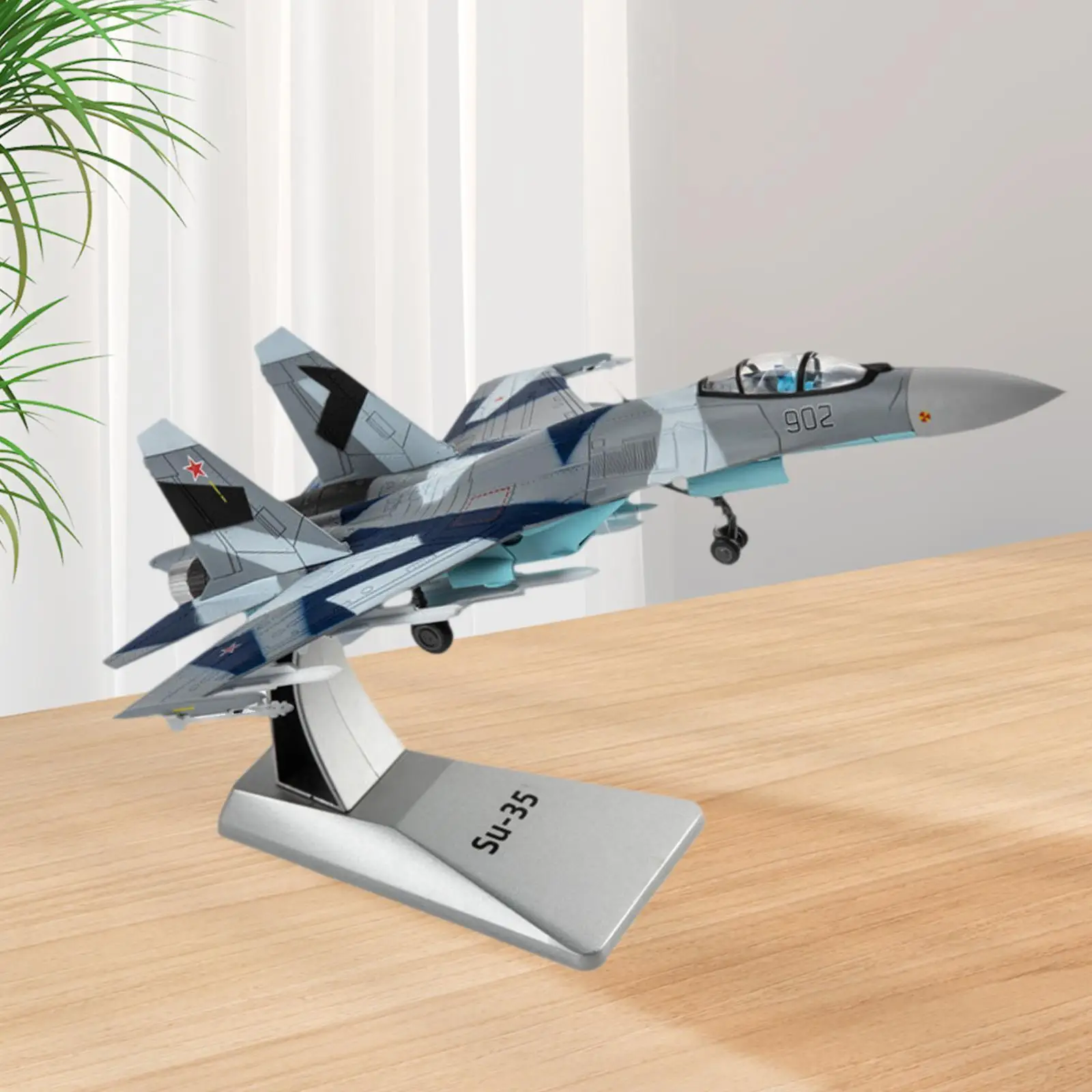 

1:100 SU35 Airplane Model Airplane Miniature Model with Stand for Bedroom Bar Living Room Office Birthday Gifts
