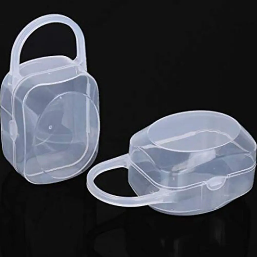 

7Pcs Baby Pacifier Storage Box Portable Dust-Proof Holder Infant Container White Pacifier Clip Organizer Baby Accessories