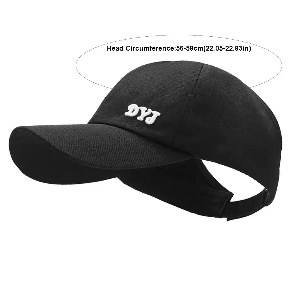 Simple Korean Style Empty Top Baseball Cap Cotton Baseball Hat Sun Hat Letter Embroidery Solid Color Peaked Cap Outdoor