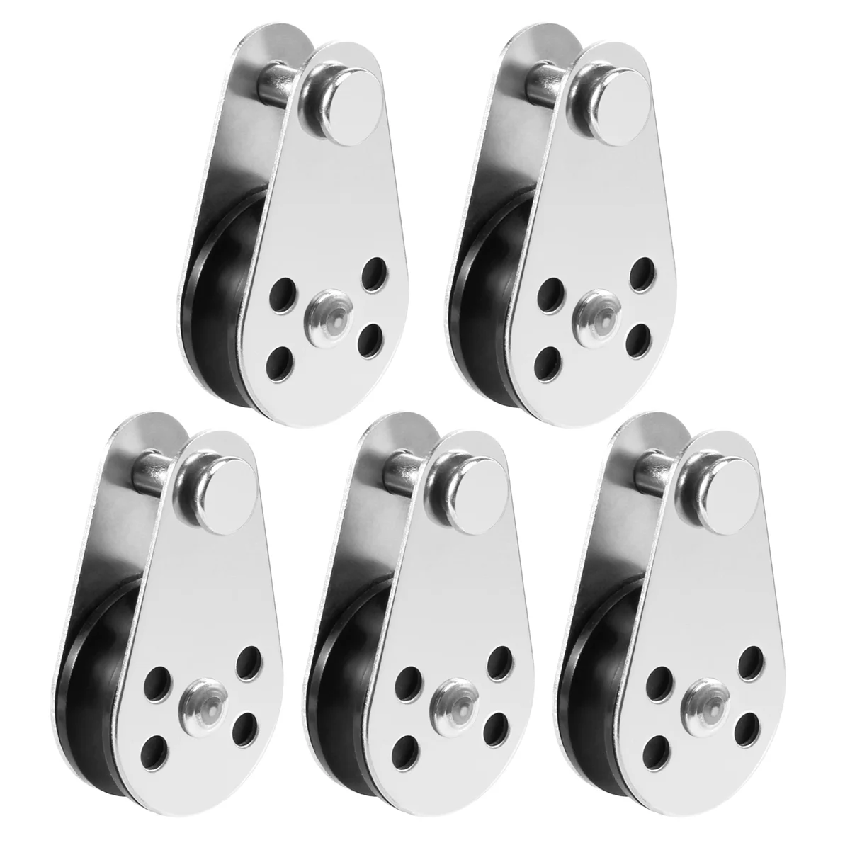 5PCS Stainless Steel M25 Pulley Block Hanging Wire Towing Wheel Lifting Wire Rope Cable Pulley Roller