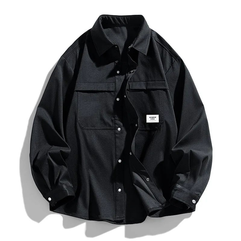 Mens 2026 Fall New Arrival High Quality Long Sleeve Cargo Shirt Cool Trendy Casual Shirt Coat For Men Spring Autumn Daily Wear