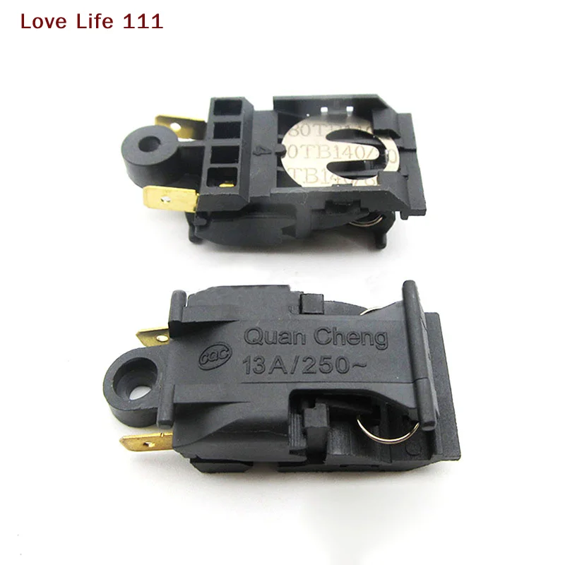 New 2pcs Black 13A/16A 250V Switch Electric Kettle Thermostat Switch Steam Medium Kitchen Parts Accessories
