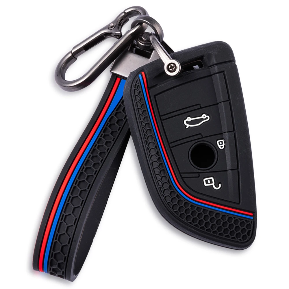 New Car Key Case for BMW 216i F46 X1 X2 X3 X5 X6 GT 2 5 6 7 Series 3 Buttons Smart Keyless Remote Control Fobs Protector Cover