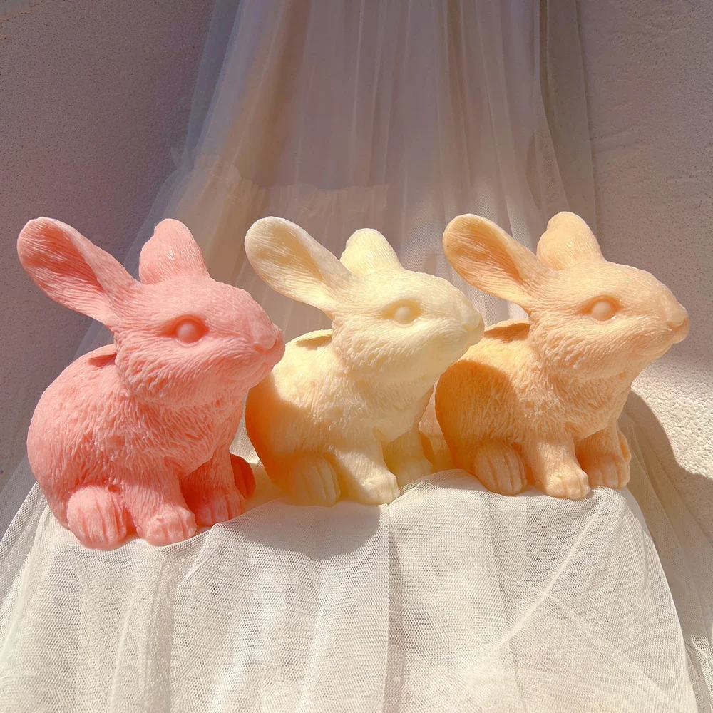 

Aesthetic Rabbit Silicone Mold Cute Bunny Candle Molds Home Decor Funky Animal Wax Mould Easter Unique Gift Home Decor