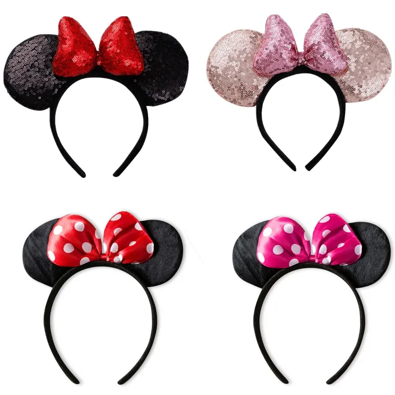 Baby Girls Dress Accessories Polka-dot Mini Mouse Headband Christmas Fashion Children Cartoon Hair Band Accessories