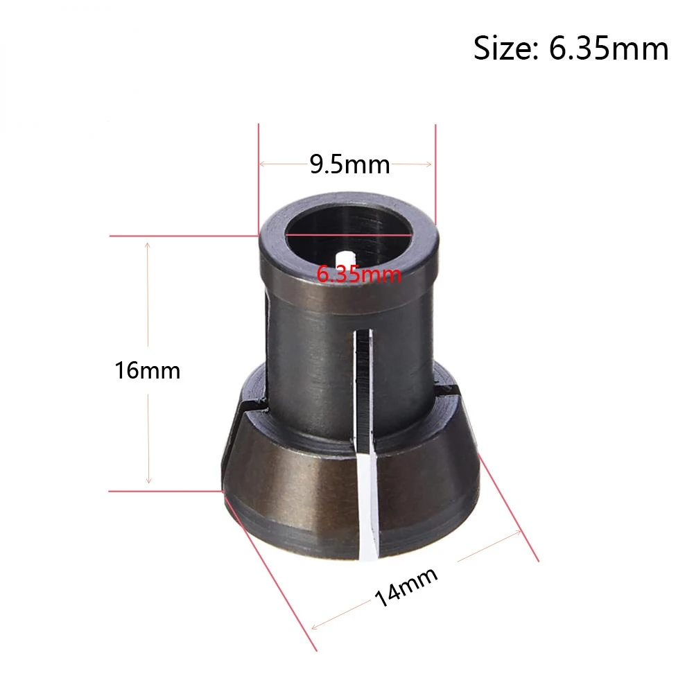 高精度アダプター,切削工具用フラットルーター,8mm,6.35mm,6mm